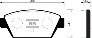 Колодки тормозные MITSUBISHI Galant (88-92) задние (4шт.) SANGSIN SP1514 SANGSIN