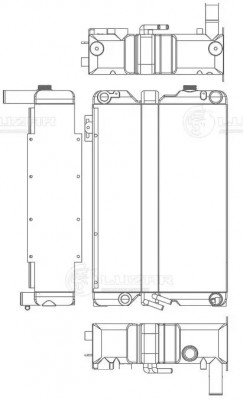 радиатор сист. охлаждения! алюминий, 3-х секционный, 476x640x120\ Komatsu WB93R LRC 3118 LUZAR
