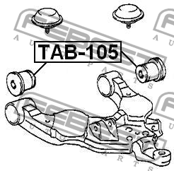 Сайлентблок нижн рычага TOYOTA LAND CRUISER 90 1996.04-2002.09 TAB-105 TAB-105 FEBEST