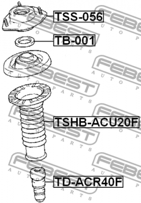 Опора переднего амортизатора ASVA TOYOTA CAMRY CV3 (2001-2006) FEBEST TSS-056 FEBEST