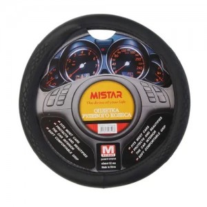 Оплетка руля (M) 37-39см черная MISTAR MIS17STW40BKM MISTAR
