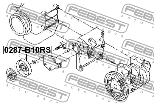 Ролик натяжной NISSAN PRIMERA P12 2001-2007 0287-B10RS 0287-B10RS FEBEST
