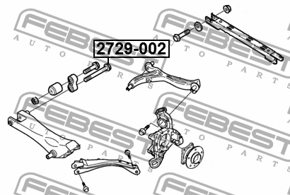Болт VOLOVO S60 эксцентриковый FEBEST 2729-002 FEBEST