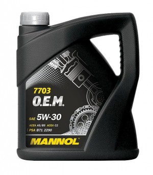 Масло моторное синтетическое 7703 Energy Formula PSA 5W30 SN/CH-4, C2/C3 4л 1065 MANNOL