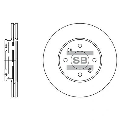 Диск тормозной Hyundai Accent, KIA Rio 1.4/1.6/1.5CRDi 05 SD2039 SD2039 SANGSIN