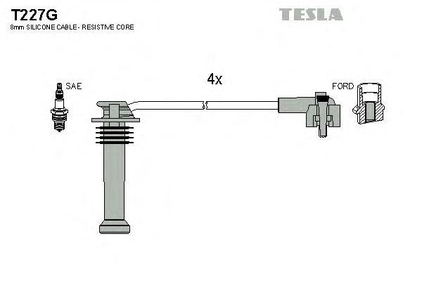 к-кт проводов!\ Ford Escort/Mondeo 1.6-2.0i 92-00 T227G TESLA
