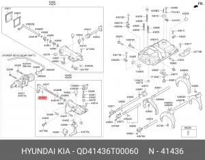 Подшипник оси вилки выжимного п/ш D6HA AERO INA, KOYO QD41436T00060 HYUNDAI KIA