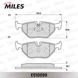 Колодки тормозные задние (Смесь CERAMIC серия PRO) BMW E32/E34/E36/Z3 03 (TRW GD E510099 MILES