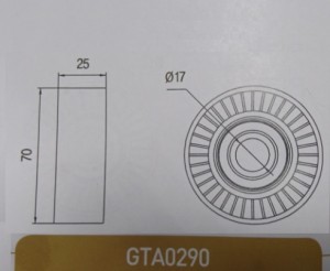 Ролик натяжителя приводного ремня GTA0290 GTA0290 GMB
