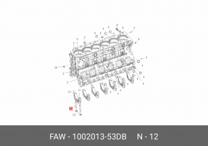 Болт шейки коленвала 1002013-53DB FAW