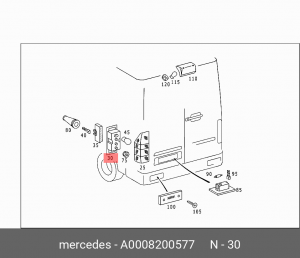 ламподержатель фонарей задних ! \Omn MB Sprinter, VW LT2 A 000 820 05 77 MERCEDES BENZ