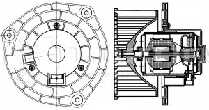 Вентилятор печки универс. 2111, 2123, 1118, 2170 LFh01230 LFH01230 LUZAR