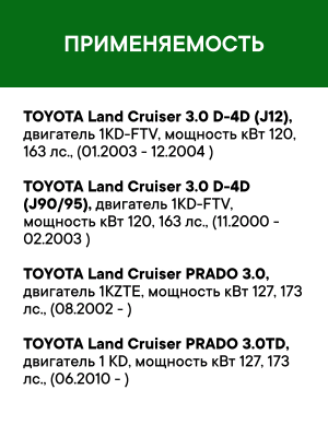 Фильтр воздушный TOYOTA Land Cruiser (98-07) (4.7) RAF FILTER AF048 RAF FILTER