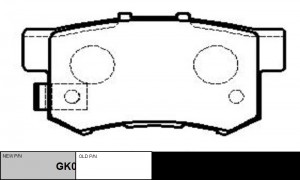 Колодки тормозные HONDA Accord 2008 ~ 2015 / Civic 2000 ~ 2005 / Civic 2005 ~ 20 GK0335 CTR