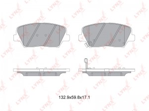 Колодки тормозные передние подходит для HYUNDAI Elantra 1.6-1.6D 11 / i30(GD) 1. BD-3630 LYNXAUTO