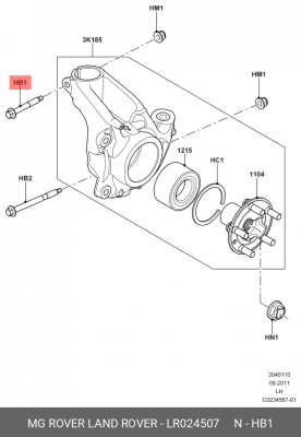 БОЛТBOLT LR024507 LR024507 LAND ROVER