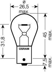 ЛАМПА/P21W/ 24V/ 21W 7511 OSRAM