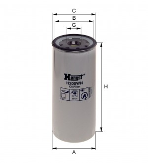 Фильтр масляный H200WN HENGST