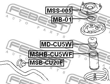Отбойник амортизатора MD-CU5W MD-CU5W FEBEST