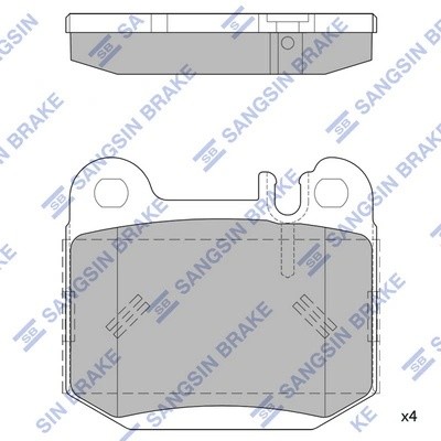 Колодки тормозные дисковые MB W163/55AMG 3.5-5.5/4.0CDi 98 SP1930 SP1930 SANGSIN