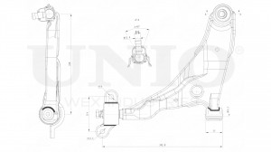 Рычаг подвески поперечный передний нижний левый SSP-40135 UNIO