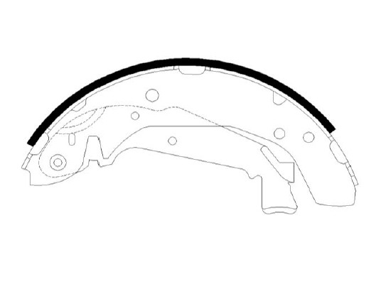 Колодки тормозные барабанные HYUNDAI: SONATA 98-02, MATRIX 00- _ KIA: MAGNETIS 9 HS0007 HSB