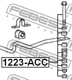 Тяга стабилизатора передняя HYUNDAI ACCENT I 1223-ACC 1223-ACC FEBEST