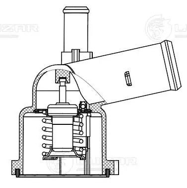 Термостат для а.м Toyota Prius (XW30) (09-),(XW50) (15-) 1.8h (82°С) (c корпусом LT1908 LUZAR