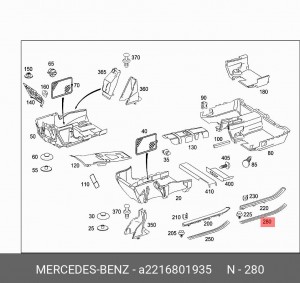 2216801935 МОЛДИНГ A2216801935 MERCEDES BENZ