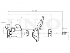 Амортизатор газовый задней подвески правый SAB-10105 UNIO