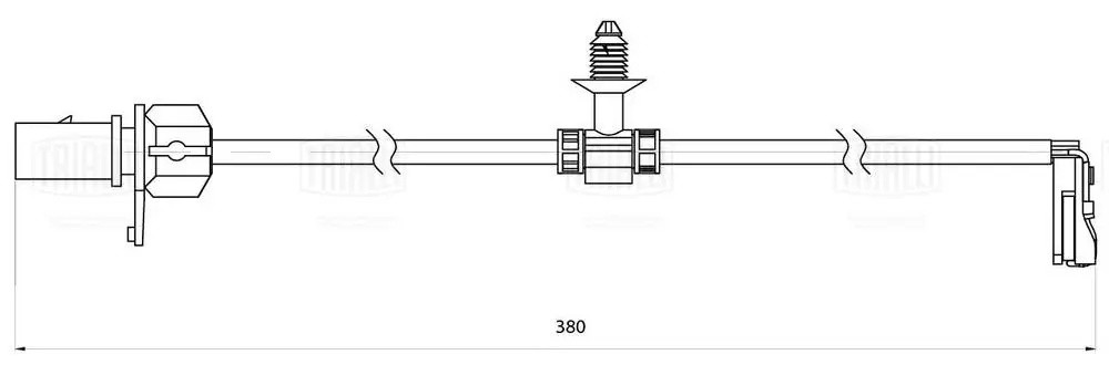 Датчик износа колодок Audi Q7 (15-) зад. L=380 (PFS 0184) PFS 0184 TRIALLI