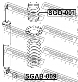 Отбойник амортизатора задний SSANYONG KYRON 05-15, ACTYON 01-09 SGD-001 SGD-001 FEBEST