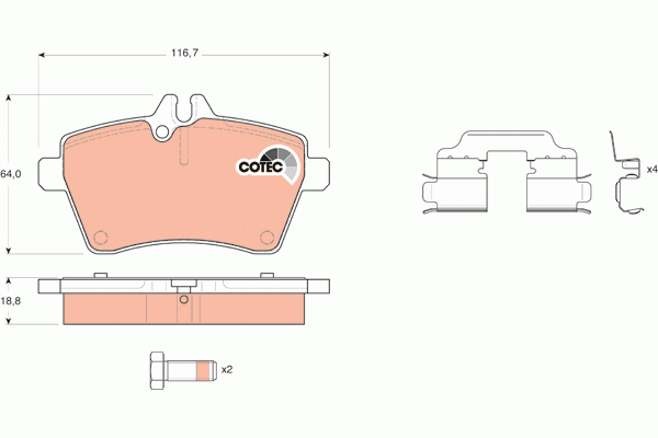 MERCEDES BENZ A140/160 W169 (2004-2012) GDB1629 TRW