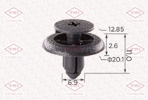 Клипса автомобильная [упаковка 10 штук] TOYOTA TJB1103 TJB1103 TATSUMI