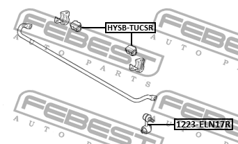 Тяга стабилизатора задн KIA CEED 2018- 1223-ELN17R 1223-ELN17R FEBEST