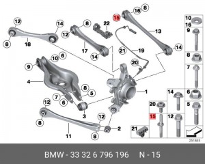 Болт BMW 1 (F20) сход-развальный эксцентриковый OE 33 32 6 796 196 BMW