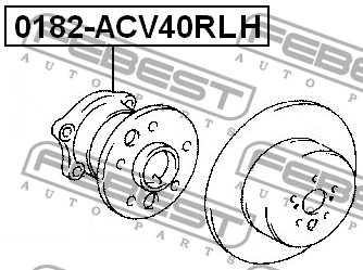 Ступица задняя левая 0182-ACV40RLH FEBEST