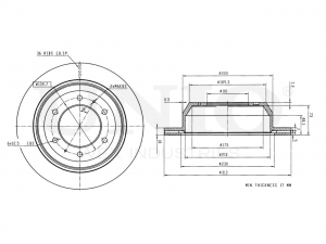 Диск тормозной задний BRD-20287 UNIO