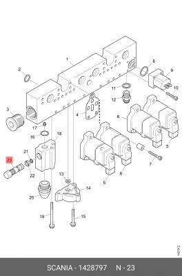 Регулятор давления топлива Scania 1428797 SCANIA