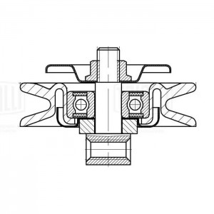 Ролик приводного ремня компрессора кондиционера (натяжной) CM5308 TRIALLI