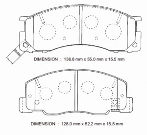 Колодки тормозные дисковые передние TOYOTA TownAce 98-07 AN-722WK AN722WK AKEBONO