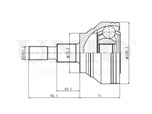 ШРУС внешний CVJ-20124 UNIO