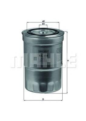 Фильтр топливный MITSUBISHI Pajero (99-) (3.2 TDI) MAHLE KC208 MAHLE KNECHT