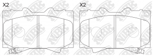 Колодки передние (TOYOTA LAND CRUISER 4.2D 9098/4.2D/4.7 98) PN1411 PN1411 NIBK