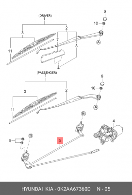 KIA SHUMA / SPECTRA (2001>) 0K2AA67360D HYUNDAI KIA
