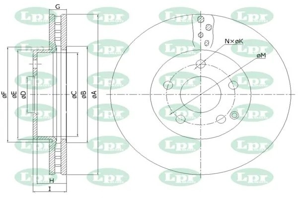 Диск тормозной M2017V M2017V LPR