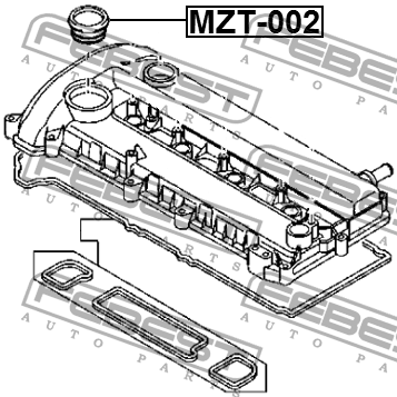 ПРОКЛАДКА КРЫШКИ МАСЛОЗАЛИВНОЙ ГОРЛОВИНЫ MZT-002 MZT-002 FEBEST