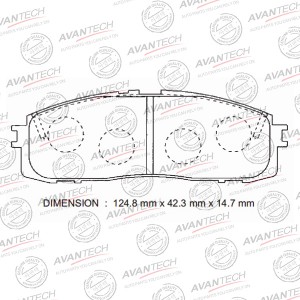 Колодки тормозные дисковые Avantech задние (противоскрипная пластина в компл.) AV914 AVANTECH