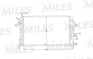 Радиатор OPEL ASTRA H 03-/ZAFIRA  1.7D/1.9D паяный ACRB187 ACRB187 MILES