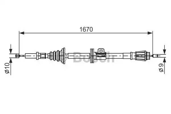 Трос стояночного тормоза VOLVO V70 (95-00) BOSCH 1 987 477 357 BOSCH
